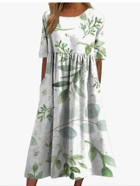 ZOCAVIA Womens Boho Floral Printed Maxi Dress With Pockets